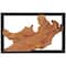 Abstract Handmade Live Edge Wood Slab Wall Décor with Black Frame